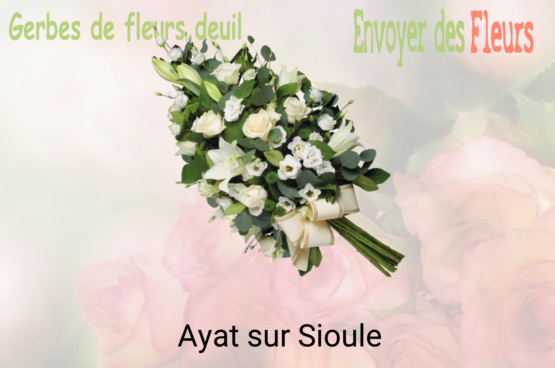 Gerbe de fleurs de deuil livrée à Ayat-sur-Sioule